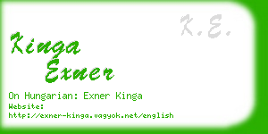 kinga exner business card